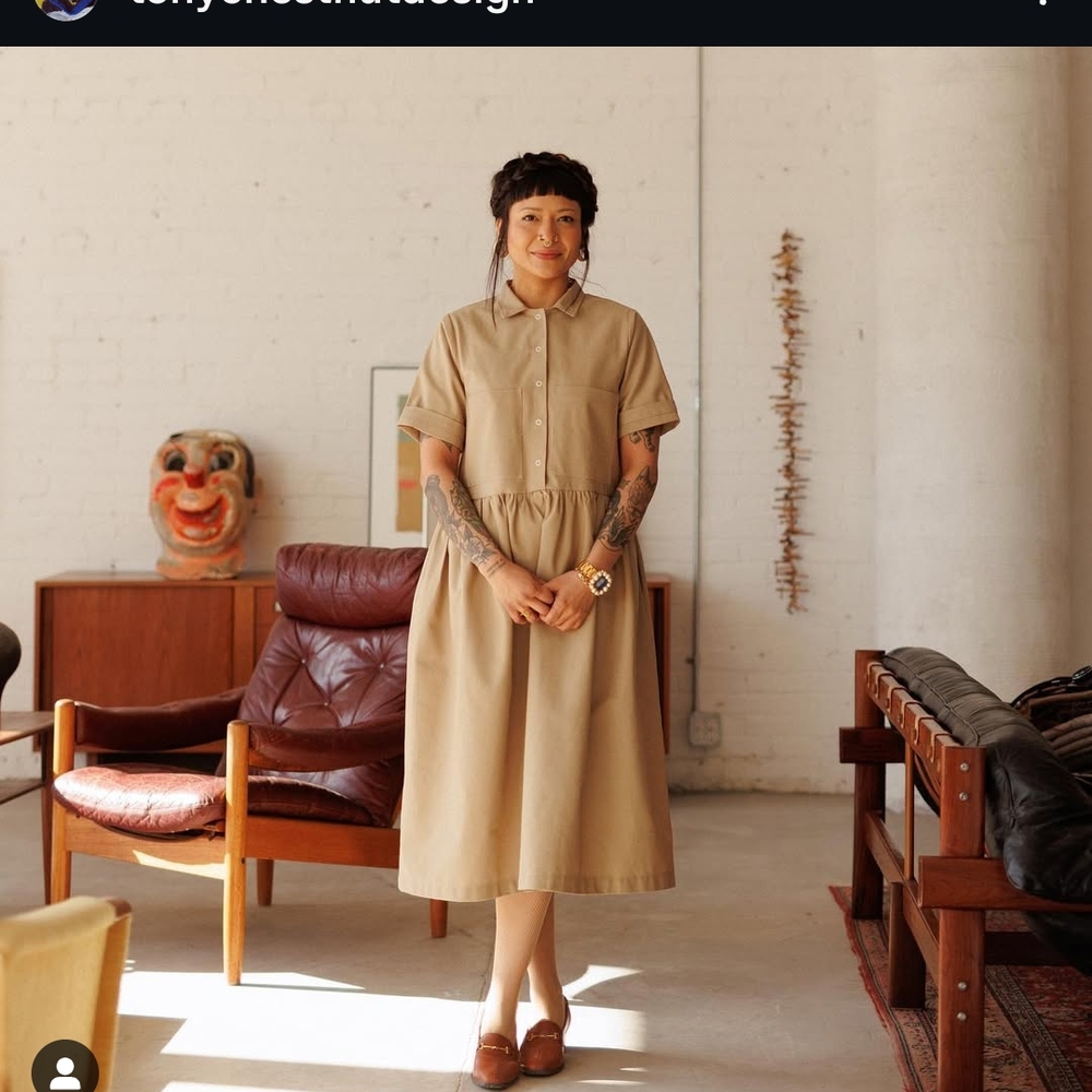 Classic Tan Shirt Dress